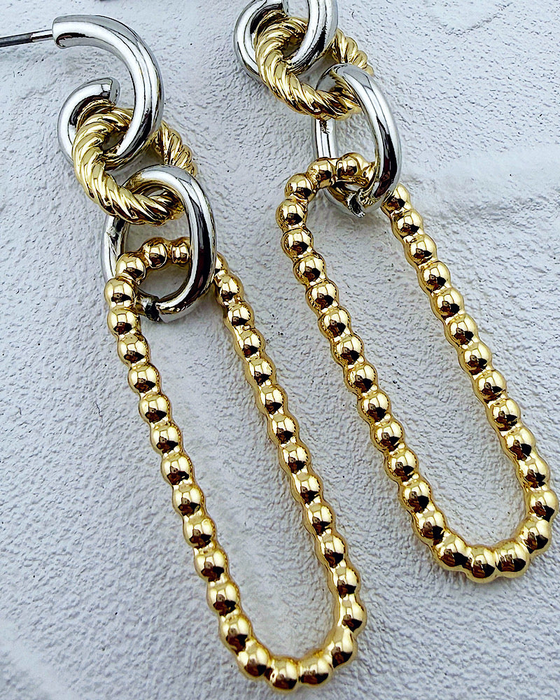 Chase Two Tone Earrings