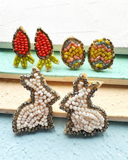 Beaded Easter Studs