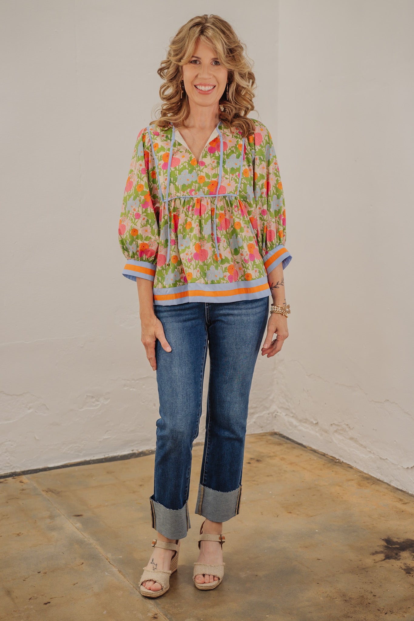 Edna Floral Top