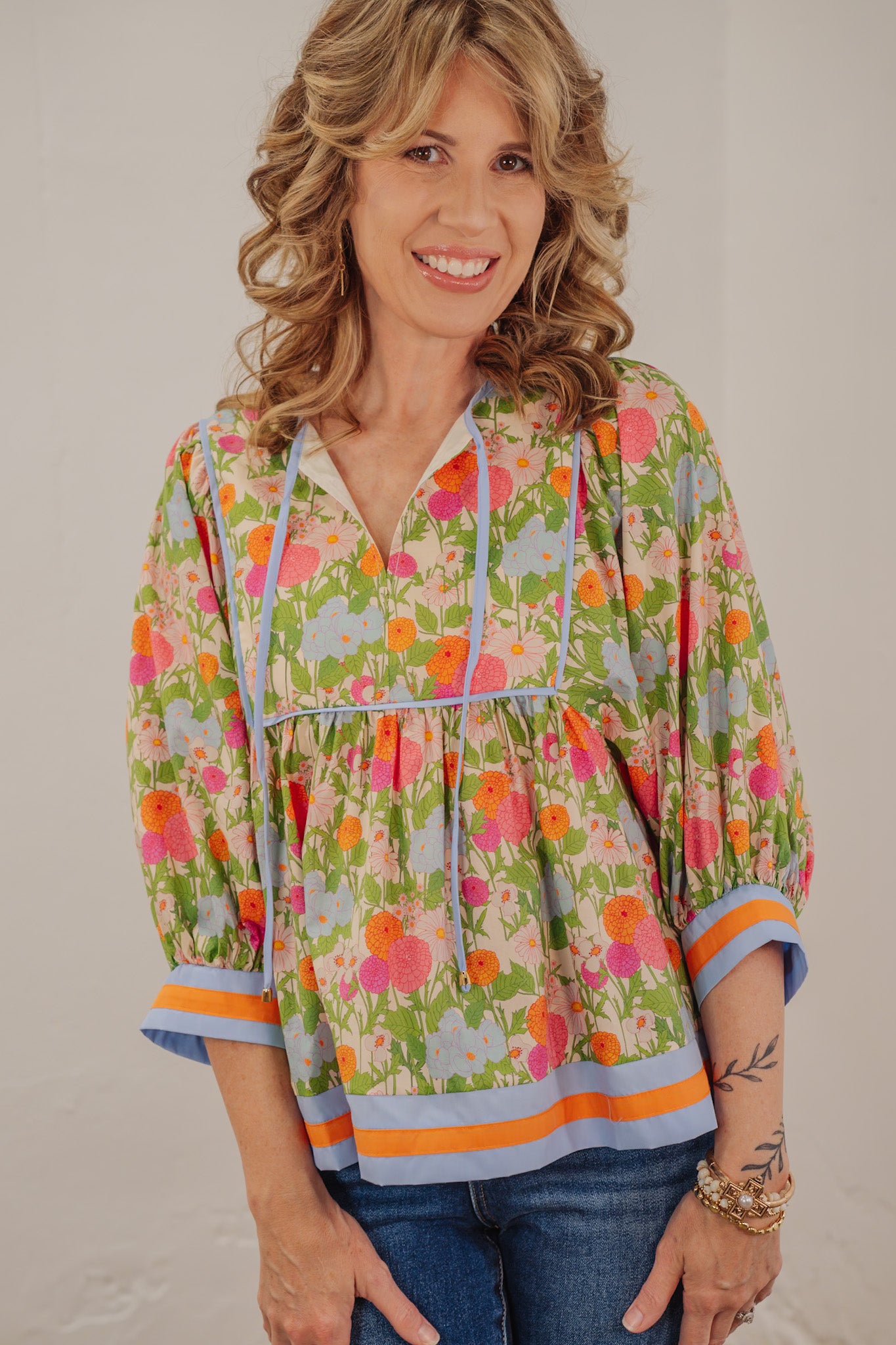 Edna Floral Top