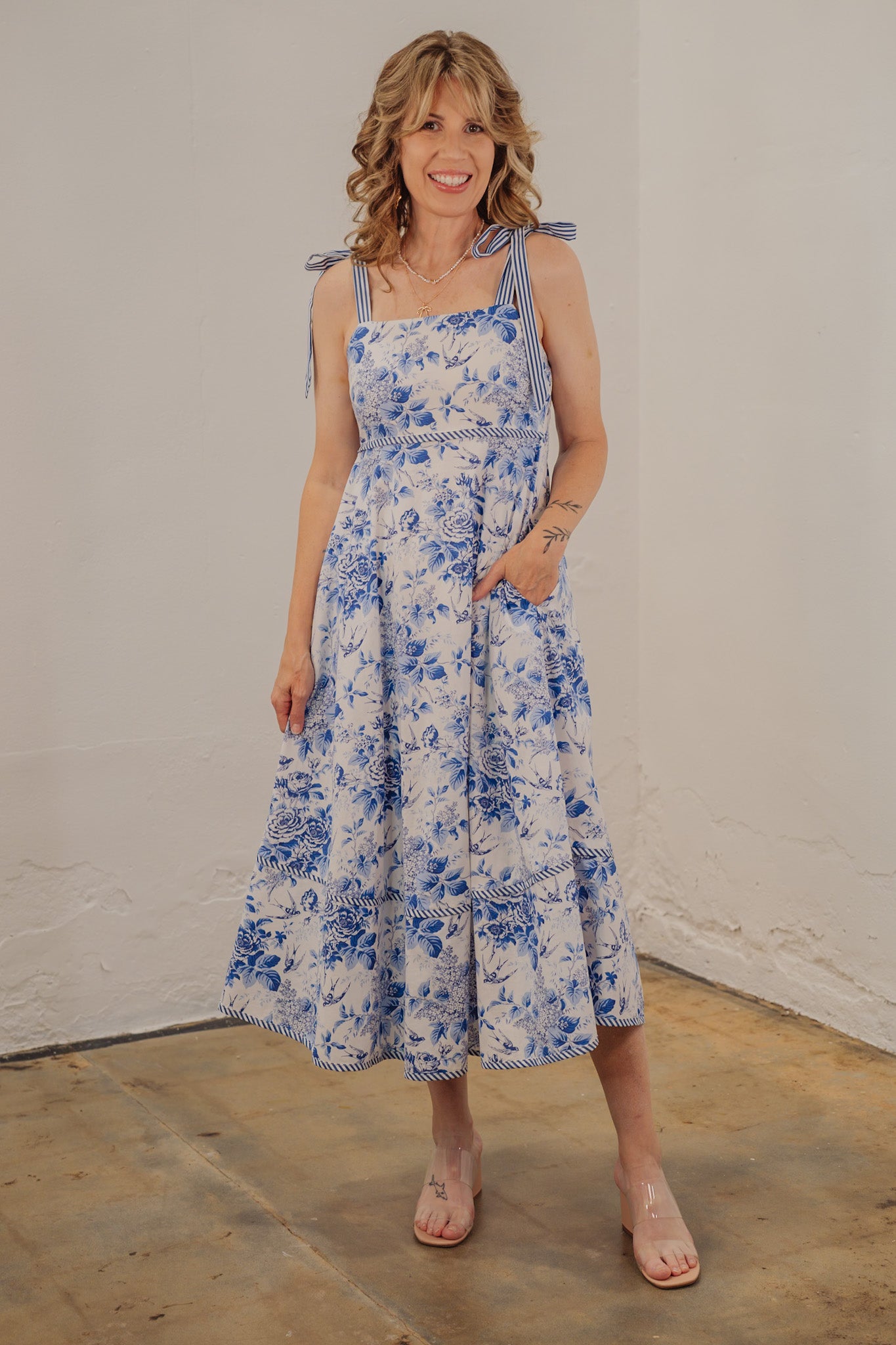 Pretty In Blue Floral Dress