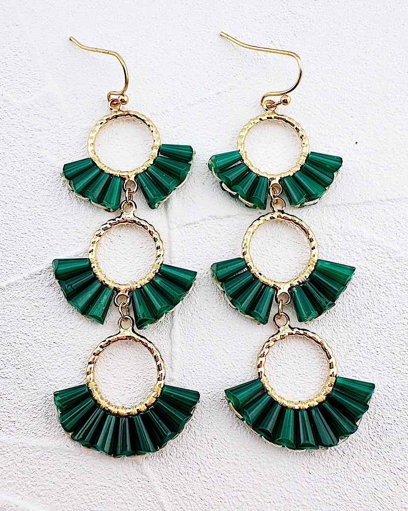 Monique Deep Green Earrings