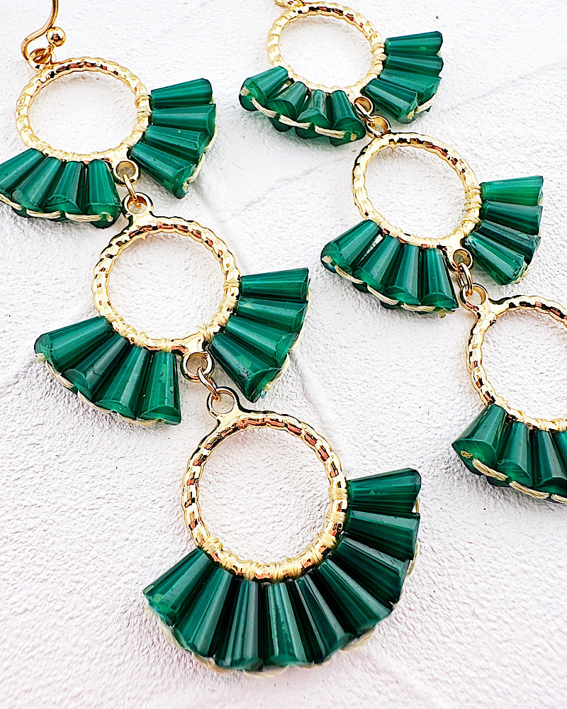 Monique Deep Green Earrings