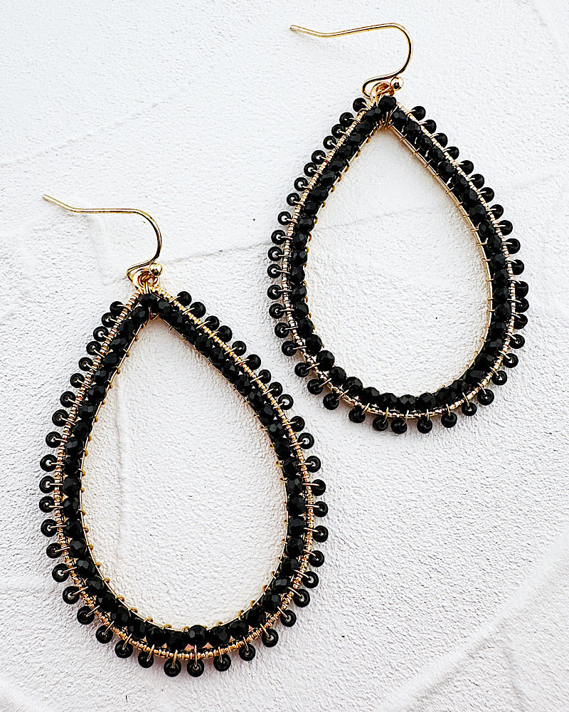 Lucy Beaded Teardrops
