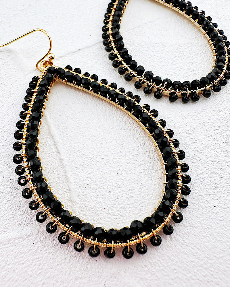Lucy Beaded Teardrops
