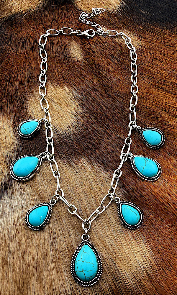 Drifter Turquoise Charm Necklace