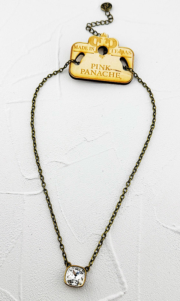 Kamille Gold/Clear Necklace