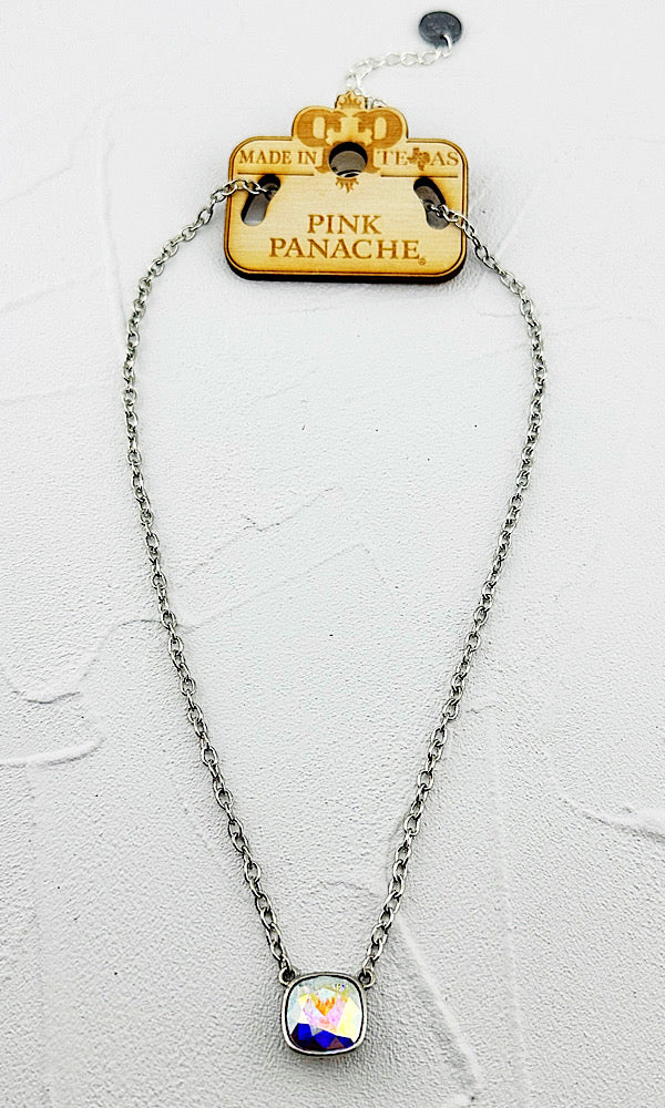 Kamille Silver/AB Necklace