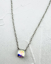 Kamille Silver/AB Necklace