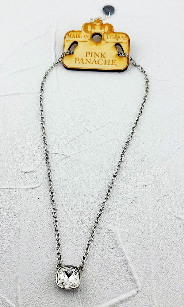 Kamille Silver/Clear Necklace