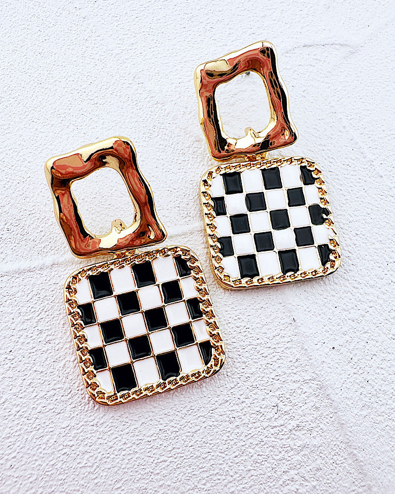 Checkmate Earrings