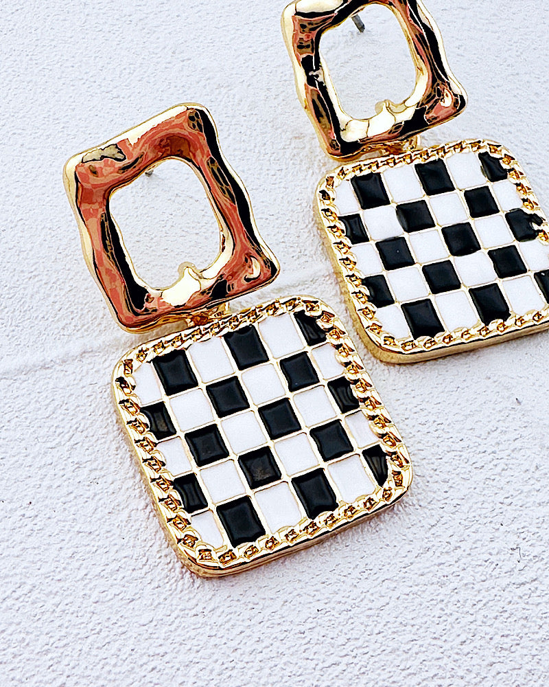 Checkmate Earrings