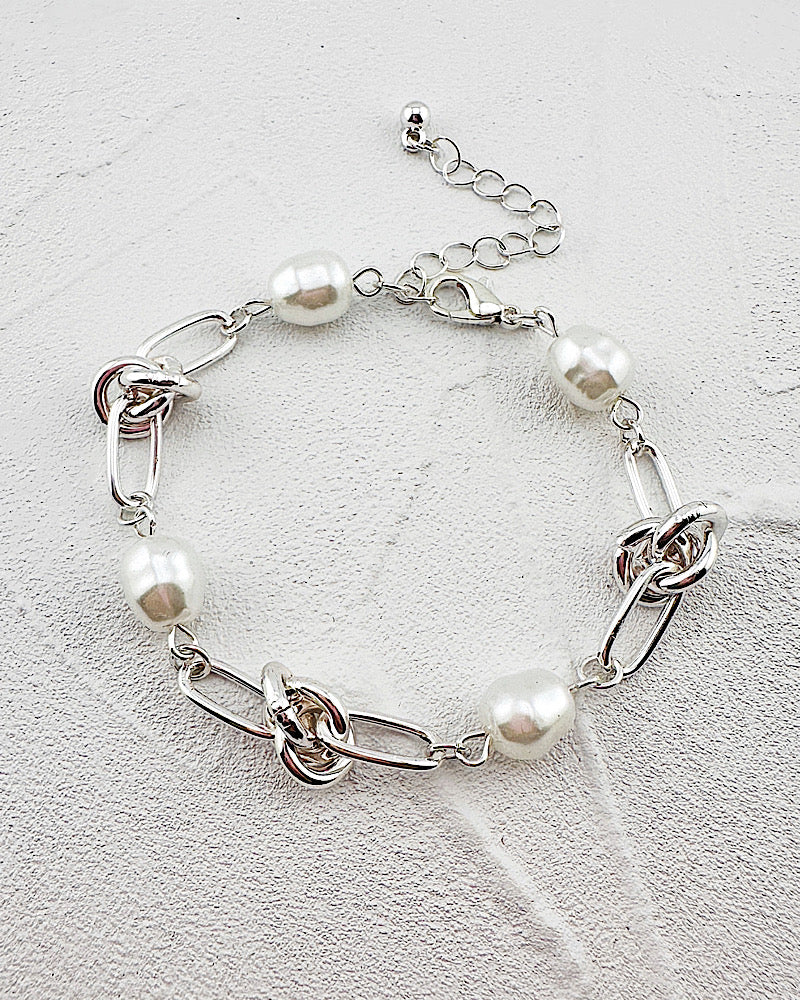 Liv Silver Pearl Bracelet