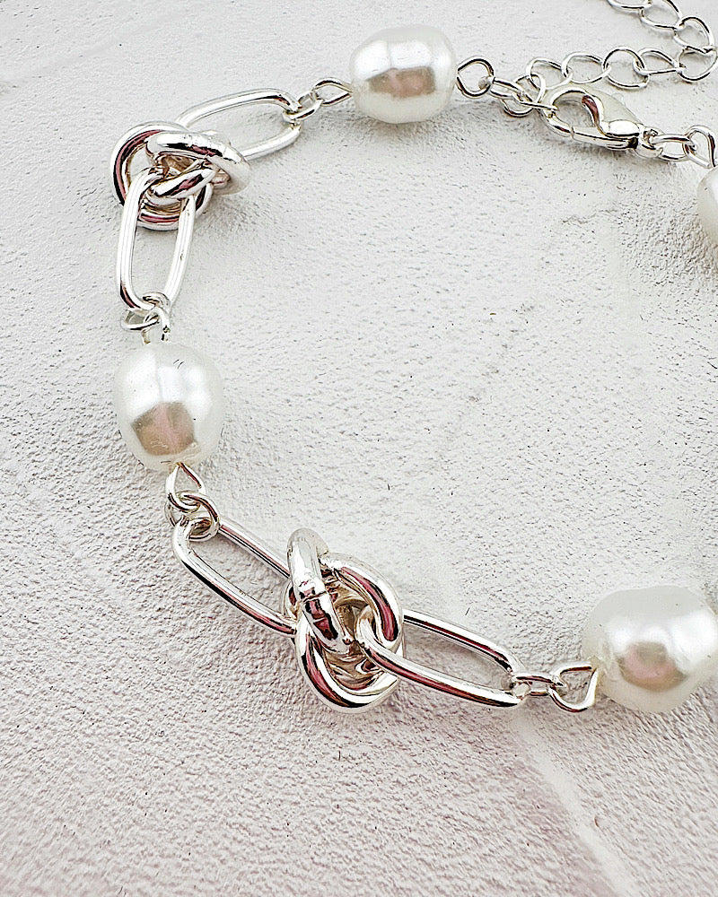 Liv Silver Pearl Bracelet