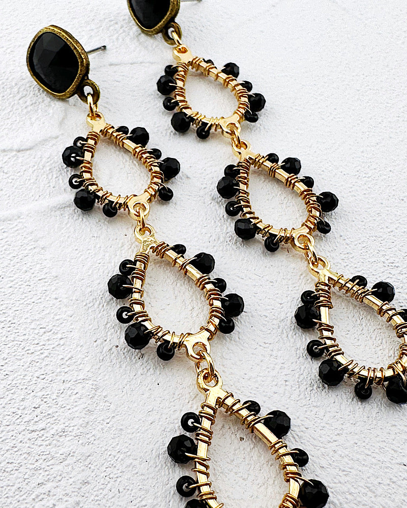 Jessica Black Earrings