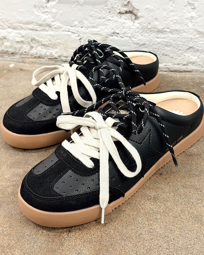 Nysa Black Sneaker Mules