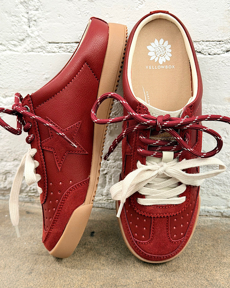 Nysa Burgundy Sneaker Mules