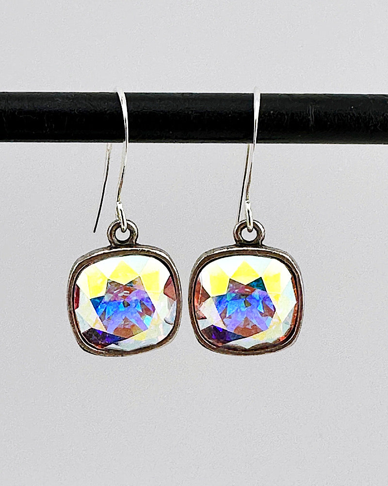 Kamille Silver/AB Earrings