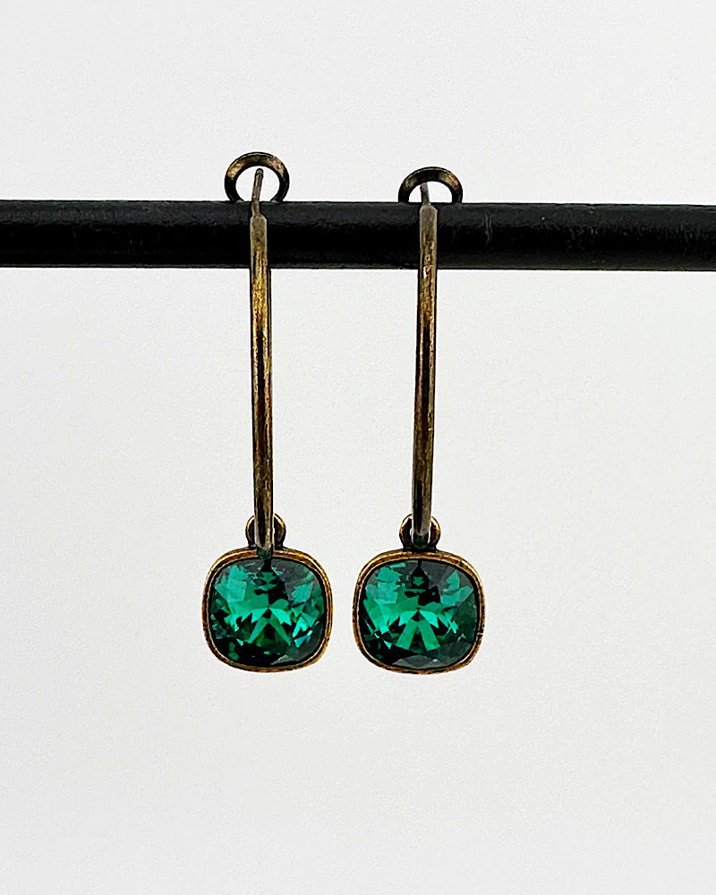 Kamille Emerald Dainty Hoops