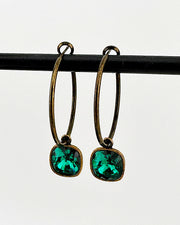 Kamille Emerald Dainty Hoops