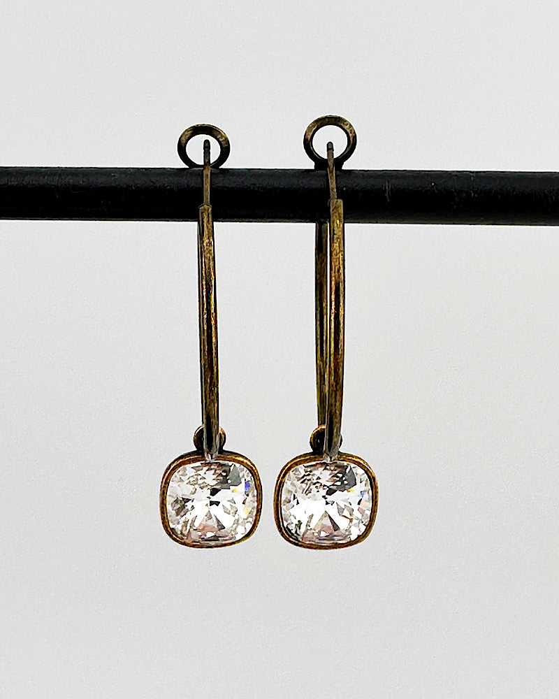 Kamille Gold/Clear Dainty Hoops