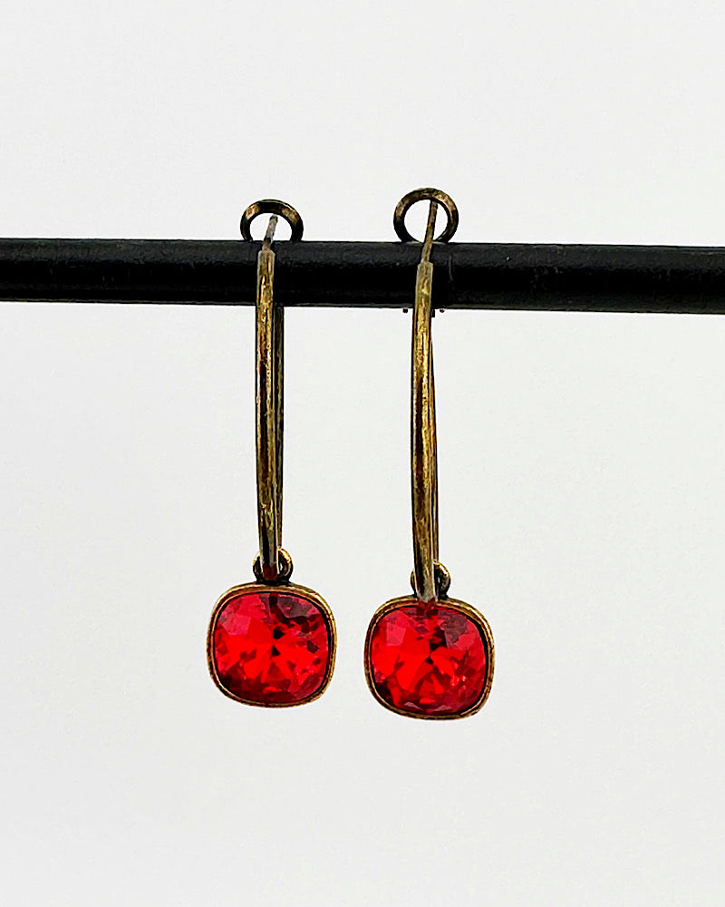 Kamille Ruby Dainty Hoops