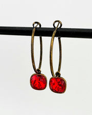 Kamille Ruby Dainty Hoops