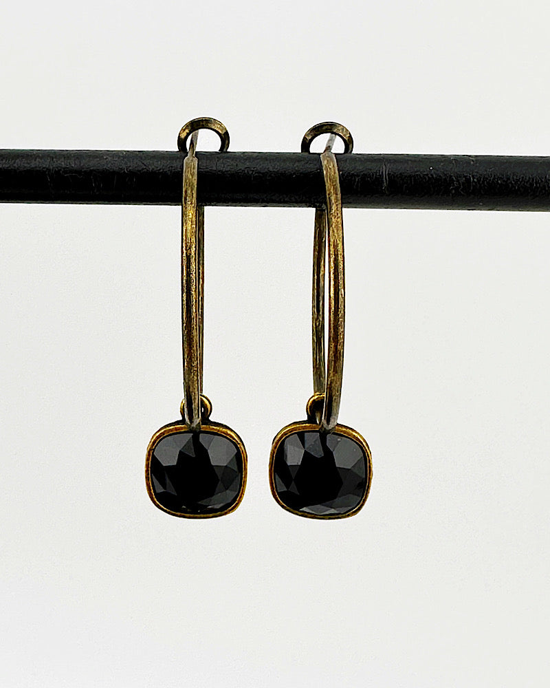 Kamille Black Dainty Hoops