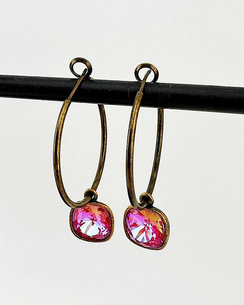 Kamille Hot Pink Dainty Hoops
