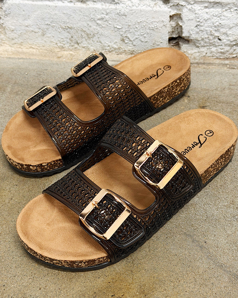 Betsy Black Jelly Slides