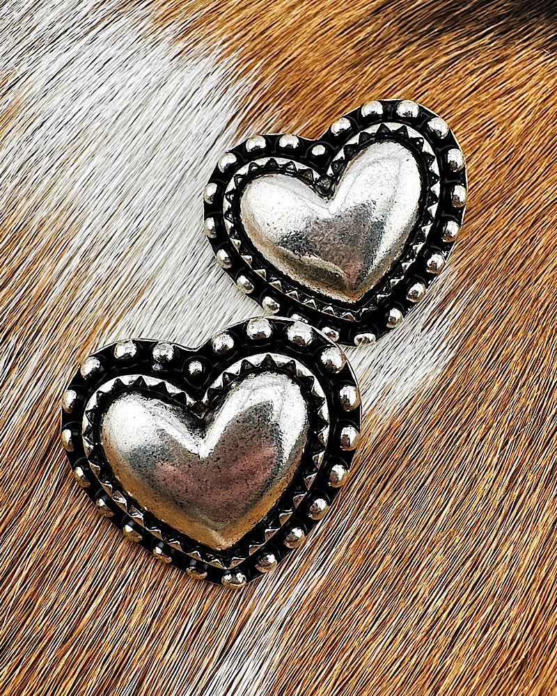 Stevie Big Heart Earrings