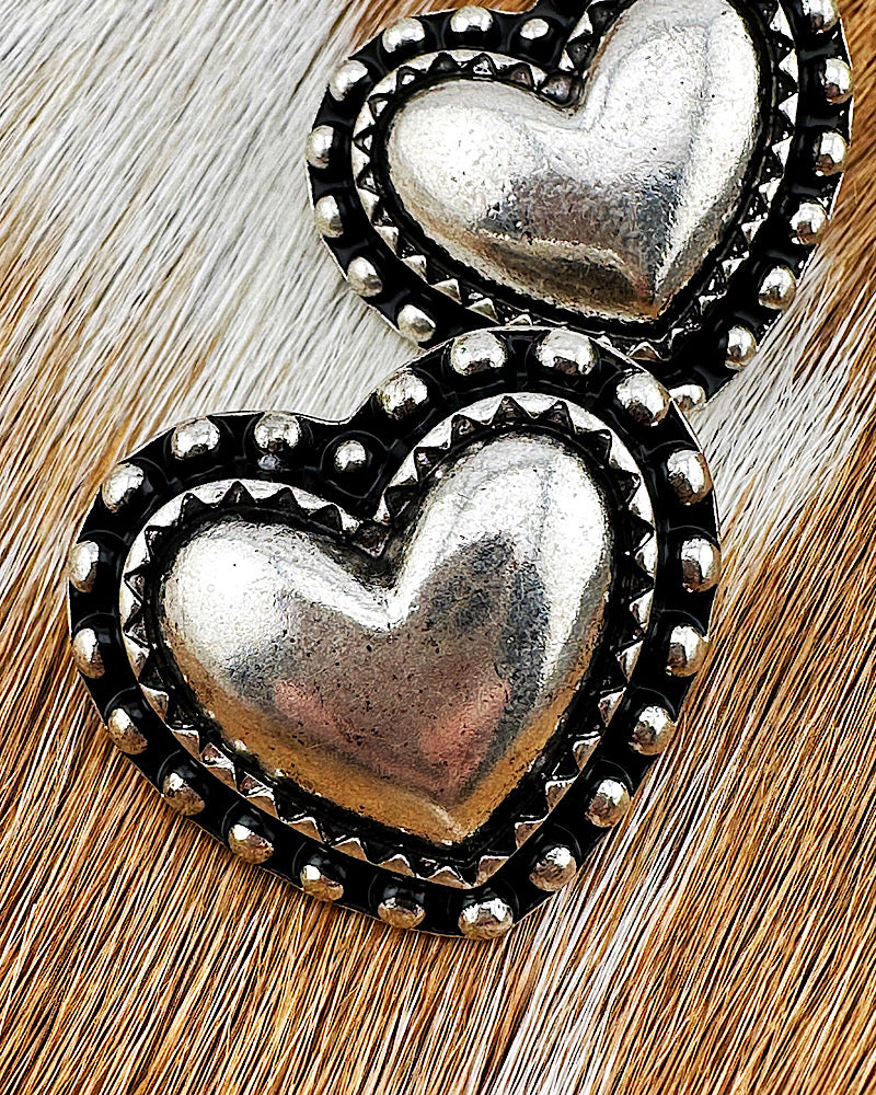 Stevie Big Heart Earrings