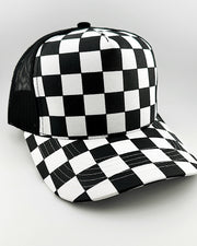 Checkered Trucker Hat