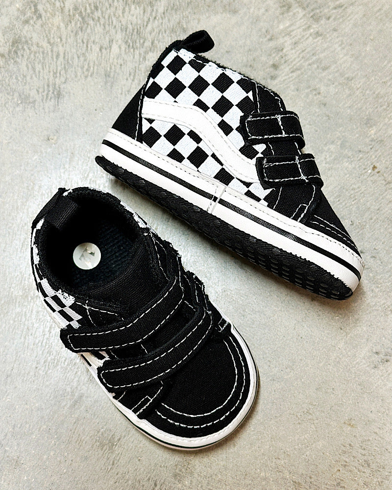 Asha Checkered High-Top Sneakers