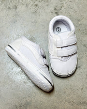 On-the-go White Velcro Sneakers