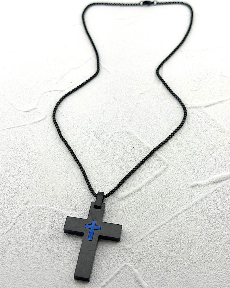 Midnight Faith Cross Necklace