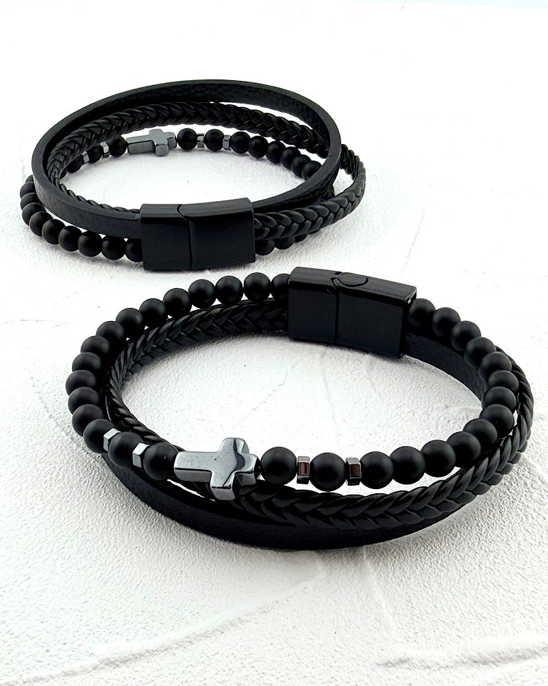 Iron Gospel Cross Bracelet
