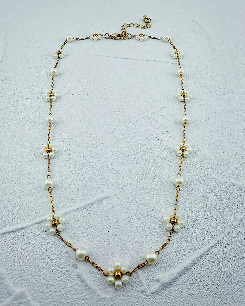 Jasmine Pearl Flower Necklace