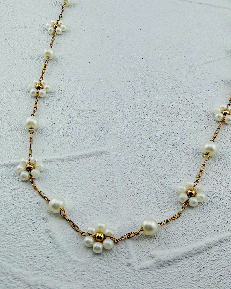 Jasmine Pearl Flower Necklace