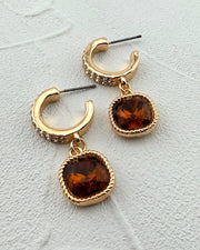 Fire & Ice Topaz Hoops