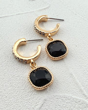 Fire & Ice Black Hoops