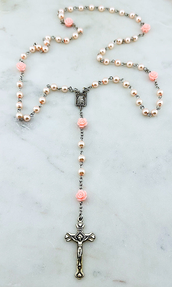 Mystical Pink Rose Rosary