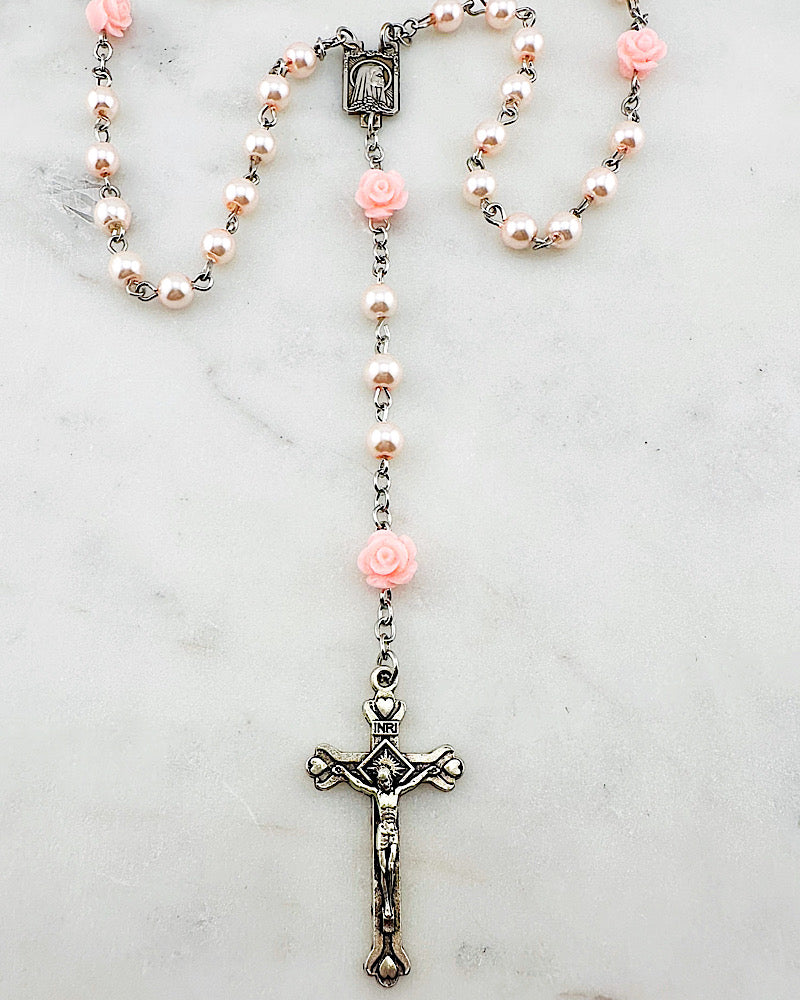 Mystical Pink Rose Rosary