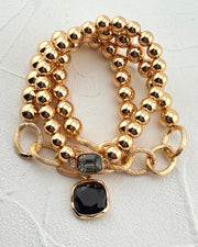 Girl On Fire Black 3pc Bracelet Stack
