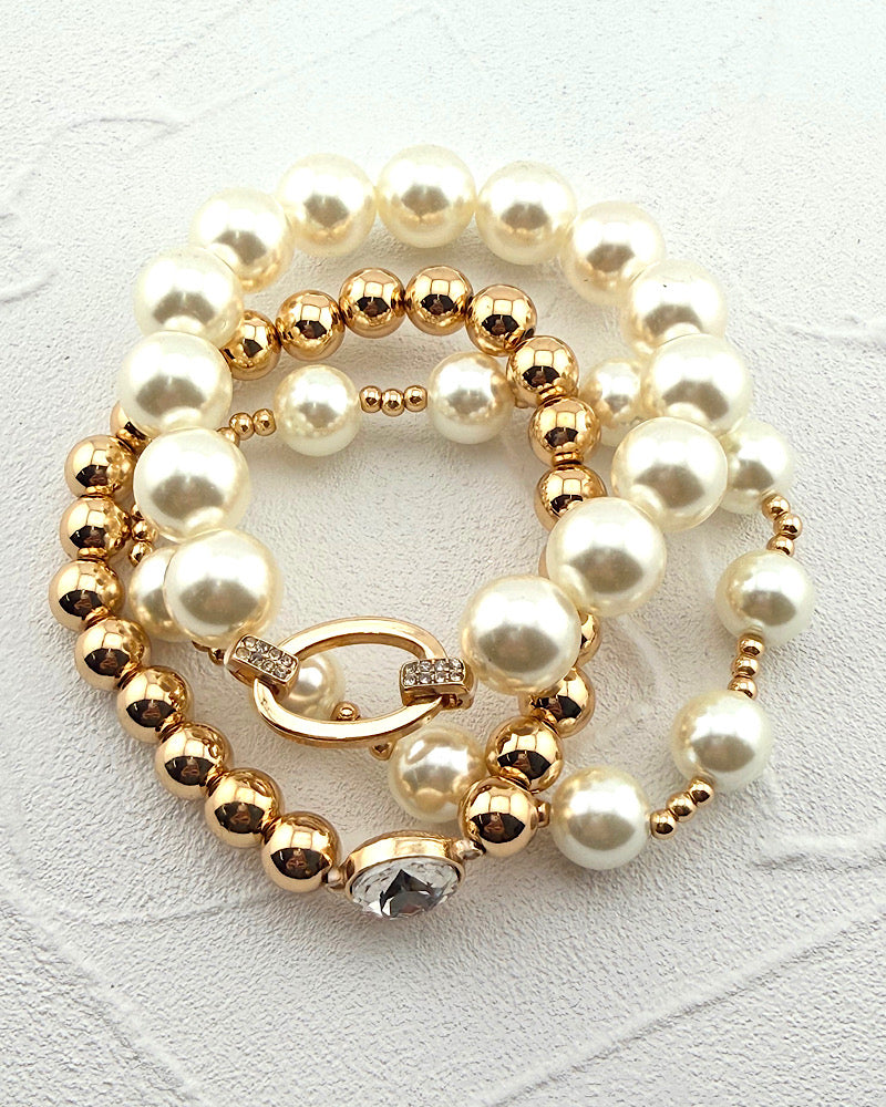 Lady Pearl Bracelet Trio