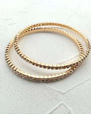 Glimmer Girl Crystal 2pc Bangle Set