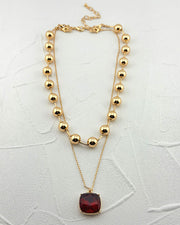 Girl On Fire Ruby Necklace