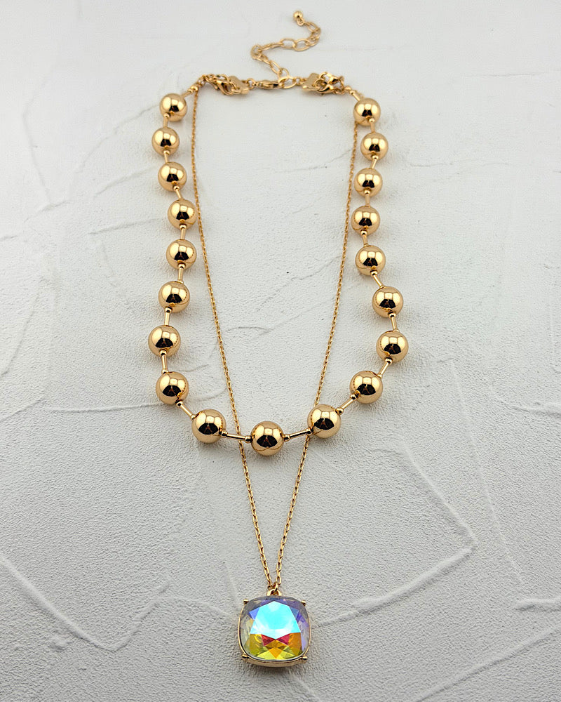 Girl On Fire Iridescent Necklace
