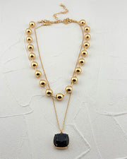 Girl On Fire Black Necklace