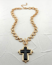 Jet Set Cross Necklace